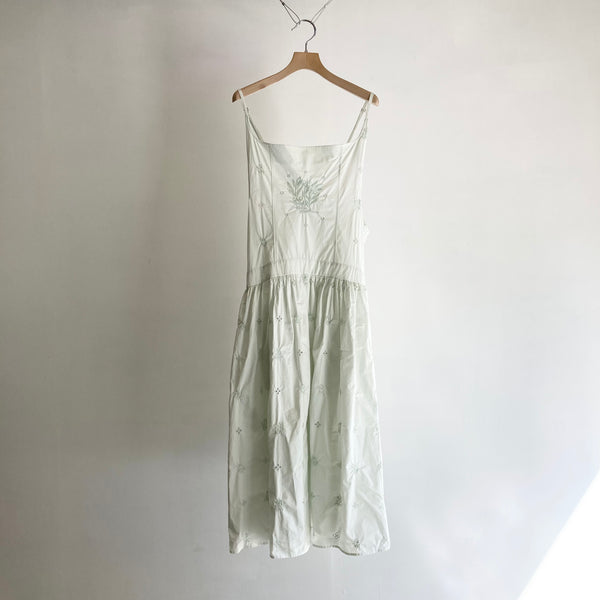 【 RIVER 】EMBROIDERED DRESS / Mint