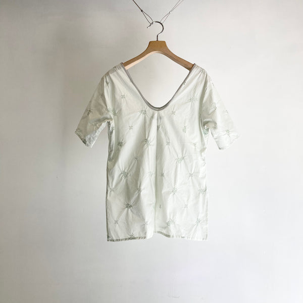 【 RIVER 】EMBROIDERED LAYERED TOP / Mint