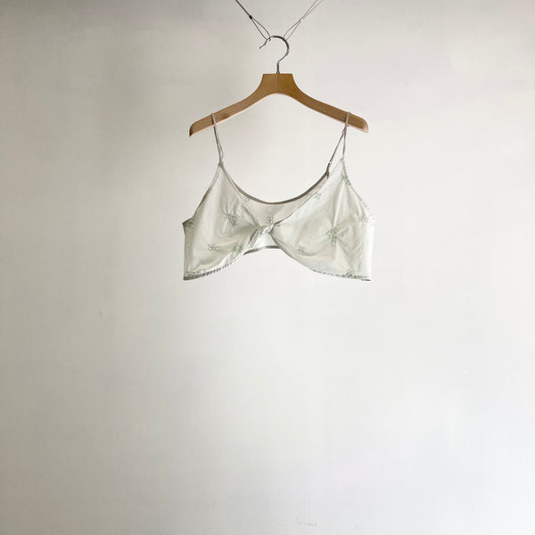 【 RIVER 】EMBROIDERED LAYERED TOP / Mint