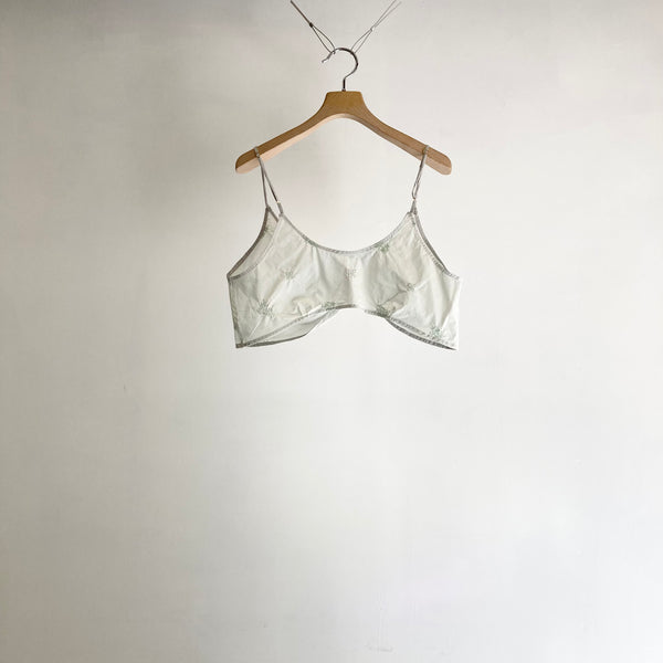 【 RIVER 】EMBROIDERED LAYERED TOP / Mint