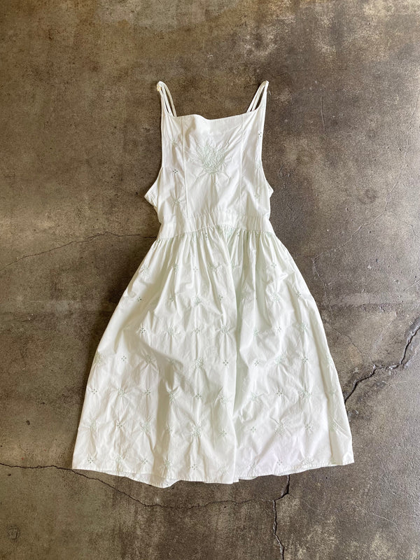 【 RIVER 】EMBROIDERED DRESS / Mint