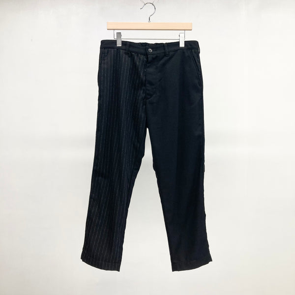 【YOTA TOKI】PREPARATORY PANT / Black (Plain × Stripe)