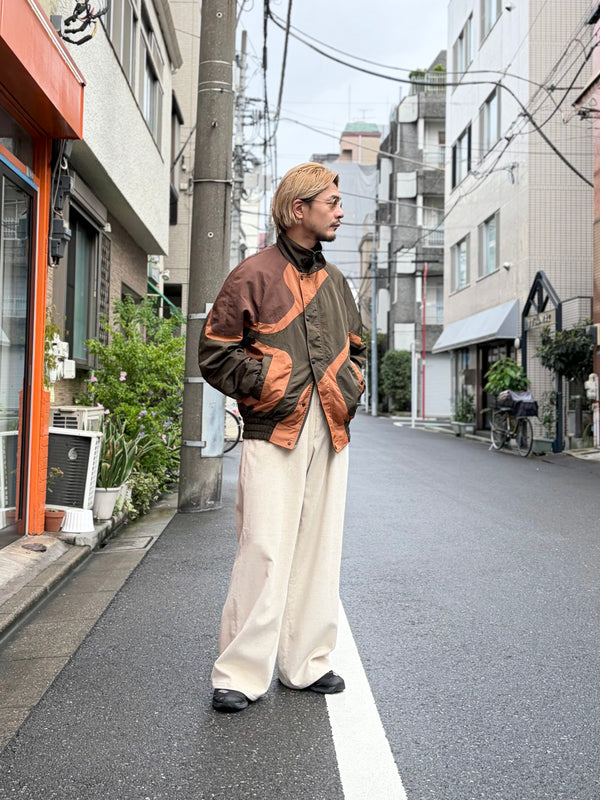 【m's braque】GATHERD WAIST WIDE PANTS / Ivory