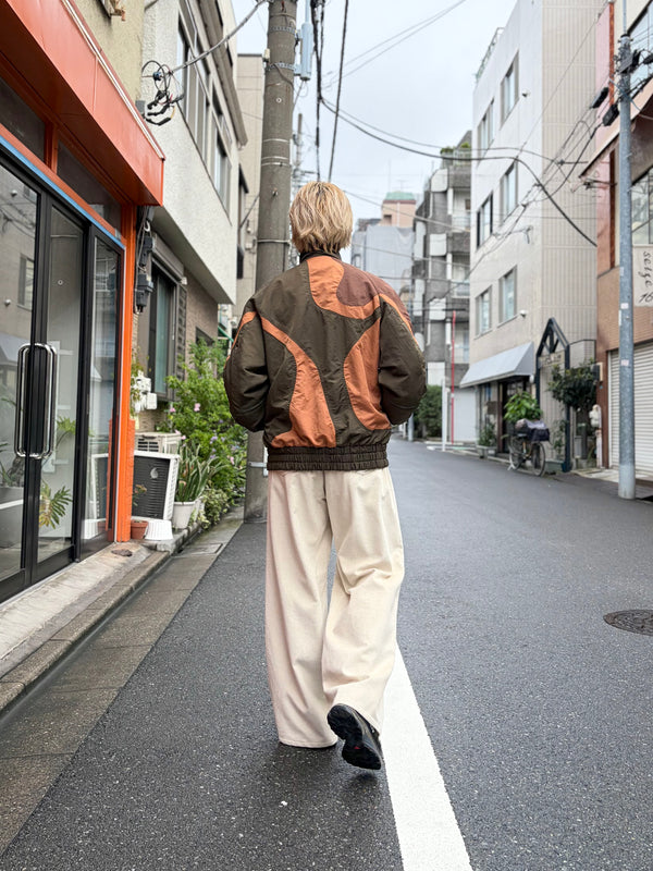 【m's braque】GATHERD WAIST WIDE PANTS / Ivory