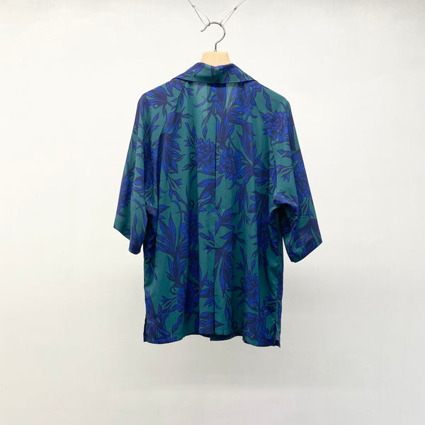 【m's braque】ALOHA SHIRT / Blue×Green