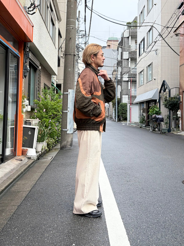 【m's braque】GATHERD WAIST WIDE PANTS / Ivory