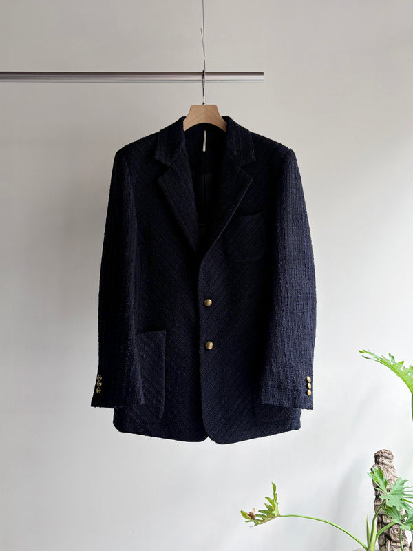 【m's braque】SINGLE-BREASTED 2BUTTON JACKET / Navy Tweed