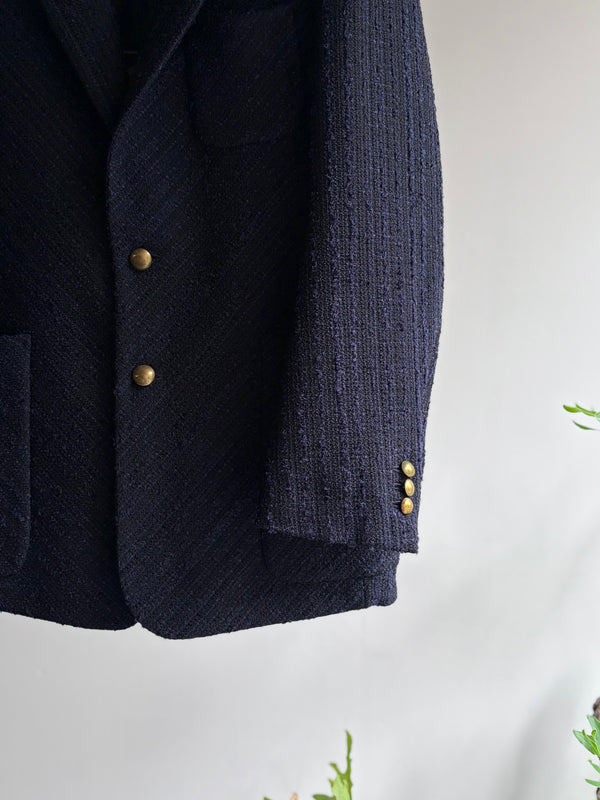 【m's braque】SINGLE-BREASTED 2BUTTON JACKET / Navy Tweed