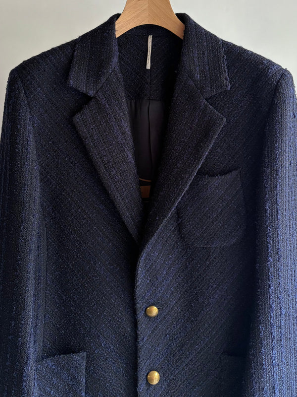【m's braque】SINGLE-BREASTED 2BUTTON JACKET / Navy Tweed