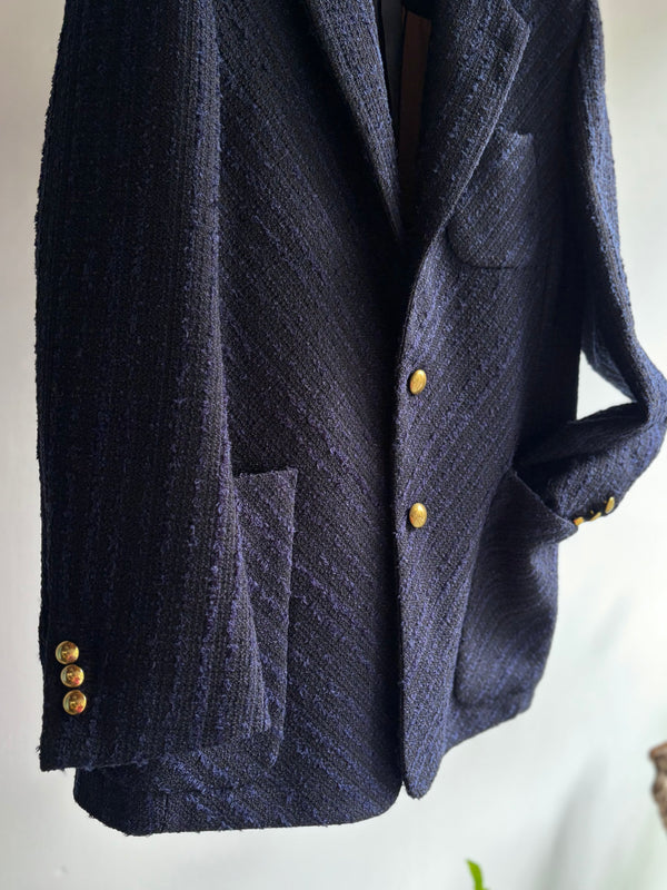 【m's braque】SINGLE-BREASTED 2BUTTON JACKET / Navy Tweed
