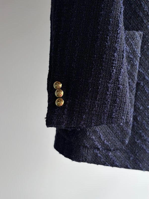 【m's braque】SINGLE-BREASTED 2BUTTON JACKET / Navy Tweed