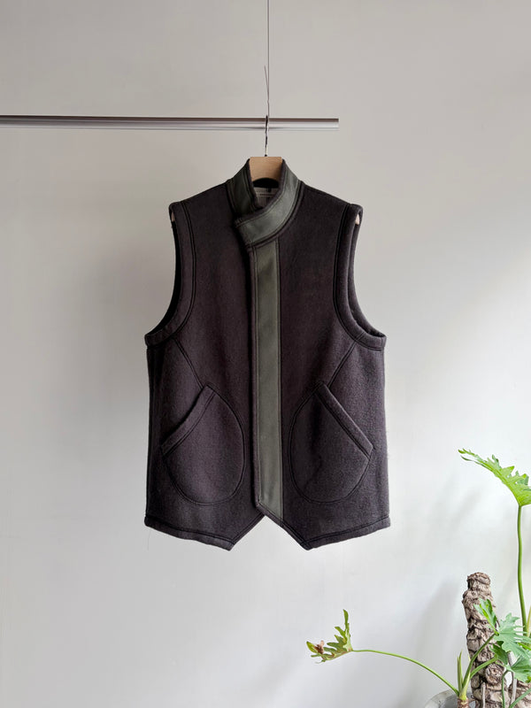 【 HORTENSE 】WOOL FLEECE VEST / Gray