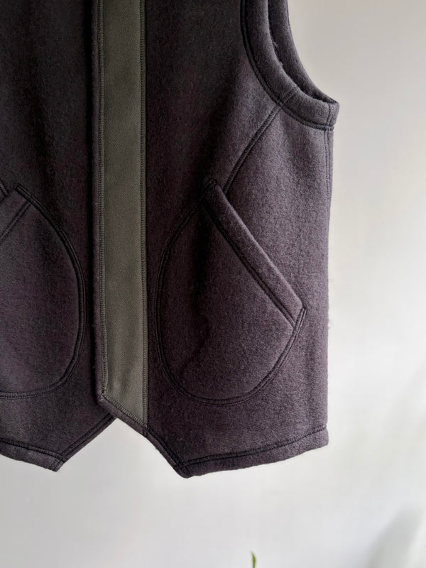 【 HORTENSE 】WOOL FLEECE VEST / Gray