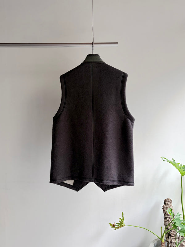 【 HORTENSE 】WOOL FLEECE VEST / Gray