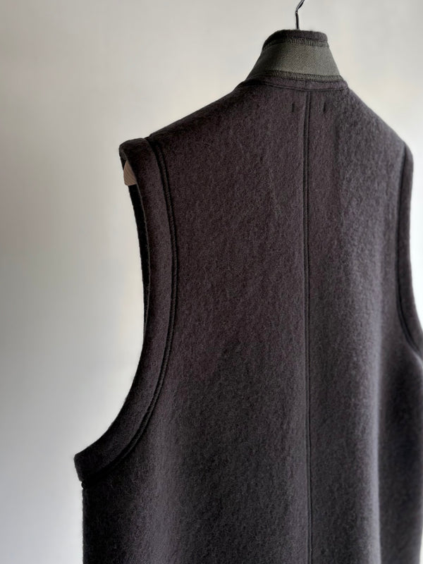 【 HORTENSE 】WOOL FLEECE VEST / Gray