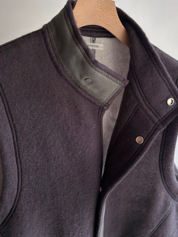 【 HORTENSE 】WOOL FLEECE VEST / Gray