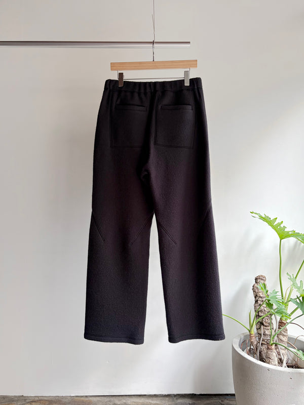 【 HORTENSE 】WOOL FLEECE PANTS / Black