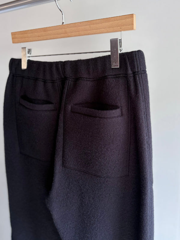 【 HORTENSE 】WOOL FLEECE PANTS / Black