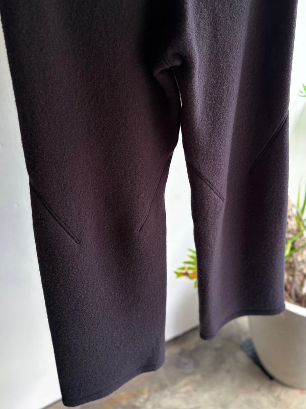 【 HORTENSE 】WOOL FLEECE PANTS / Black
