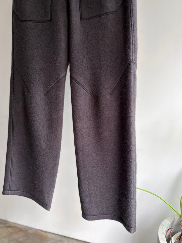 【 HORTENSE 】WOOL FLEECE PANTS / Gray