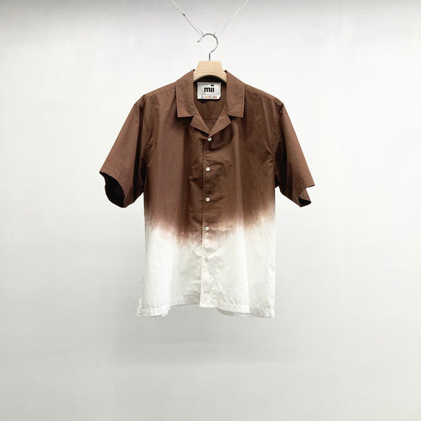 【 mii 】DIP DYED SHIRT - SUBHA - / Chocolate