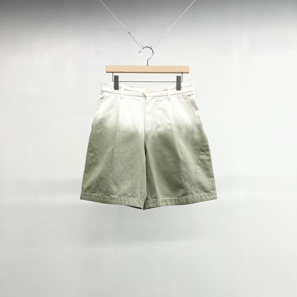 【 mii 】DIP DYED SHORT PANTS - BAP -  / Grey Green