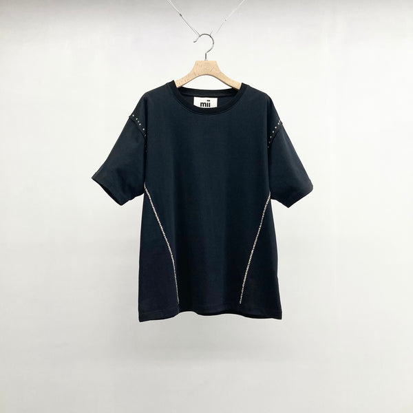 【 mii 】KANTHA TEE - WRITTIK - / Black