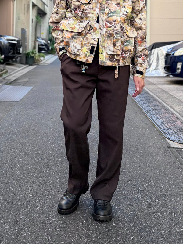 【 UNUSED 】TWILL STRETCH SLACKS / Brown