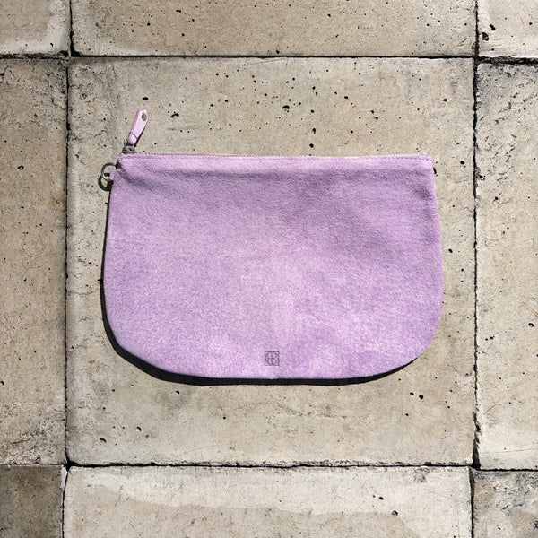 【hobo】UTILITY CASE L - PIG SUEDE - / Lavender