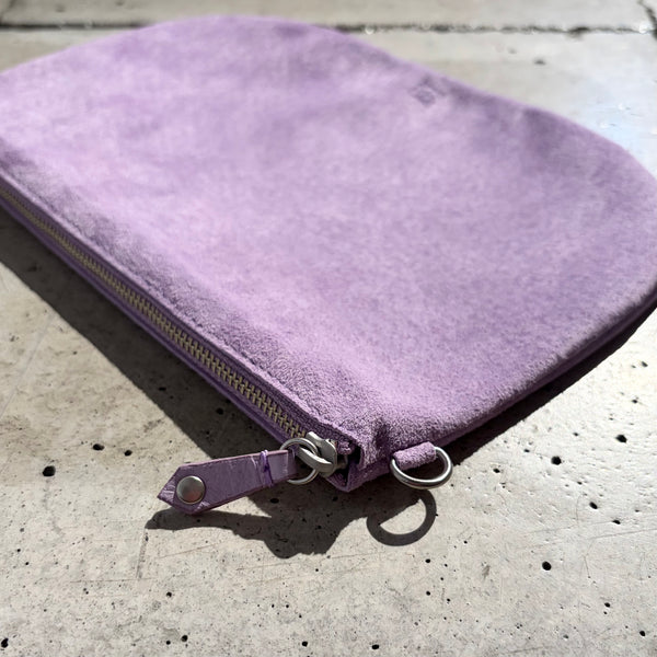 【hobo】UTILITY CASE L - PIG SUEDE - / Lavender