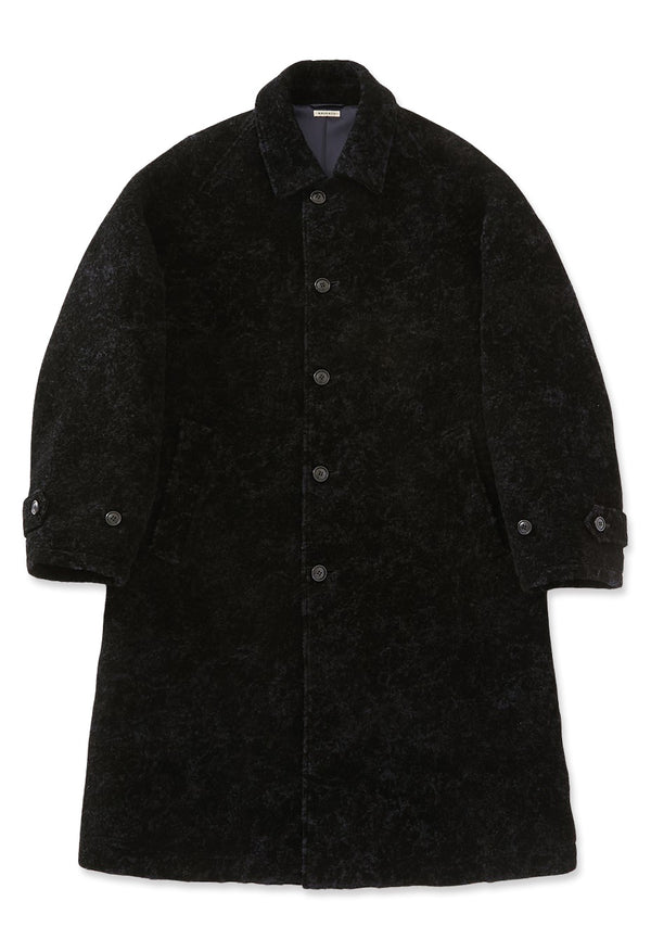 【 BLUE BLUE JAPAN 】ループヤーンフロッキー バルマカンコート / Dark Navy