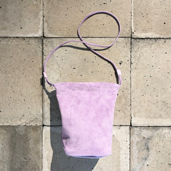 【hobo】DRAWSTRING POUCH - PIG SUEDE - / Lavender