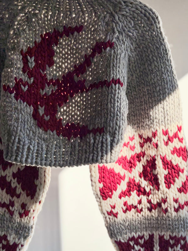 【 RhodolirioN 】COWICHAN KNIT BOLERO / Greige