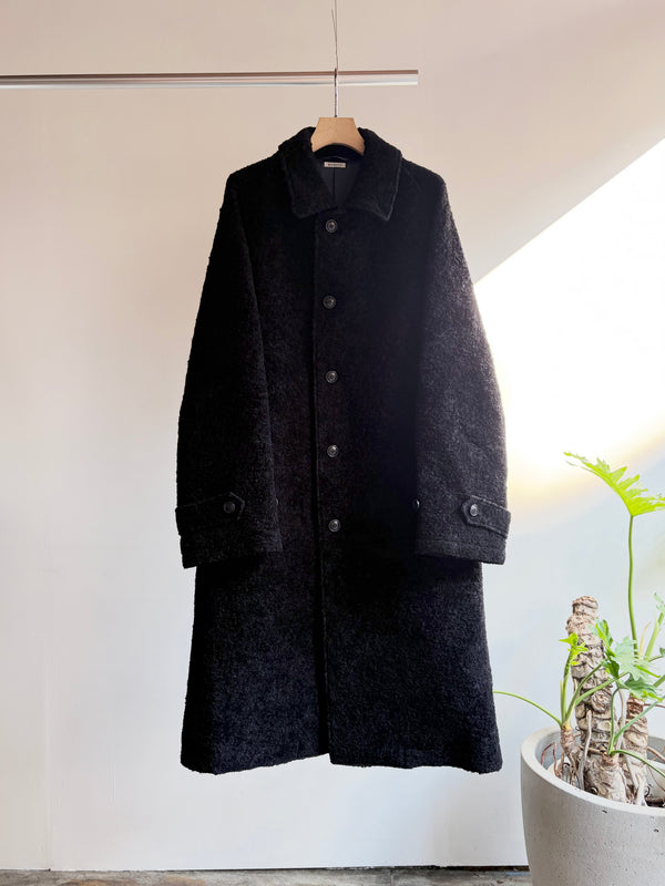 【 BLUE BLUE JAPAN 】ループヤーンフロッキー バルマカンコート / Dark Navy