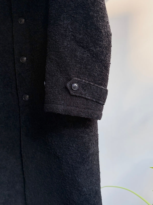 【 BLUE BLUE JAPAN 】ループヤーンフロッキー バルマカンコート / Dark Navy