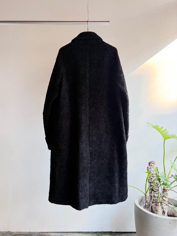 【 BLUE BLUE JAPAN 】ループヤーンフロッキー バルマカンコート / Dark Navy