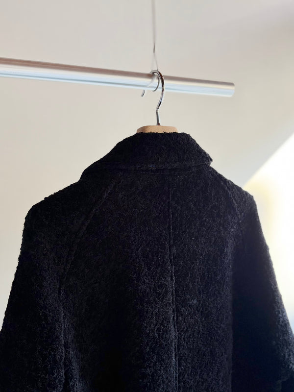 【 BLUE BLUE JAPAN 】ループヤーンフロッキー バルマカンコート / Dark Navy