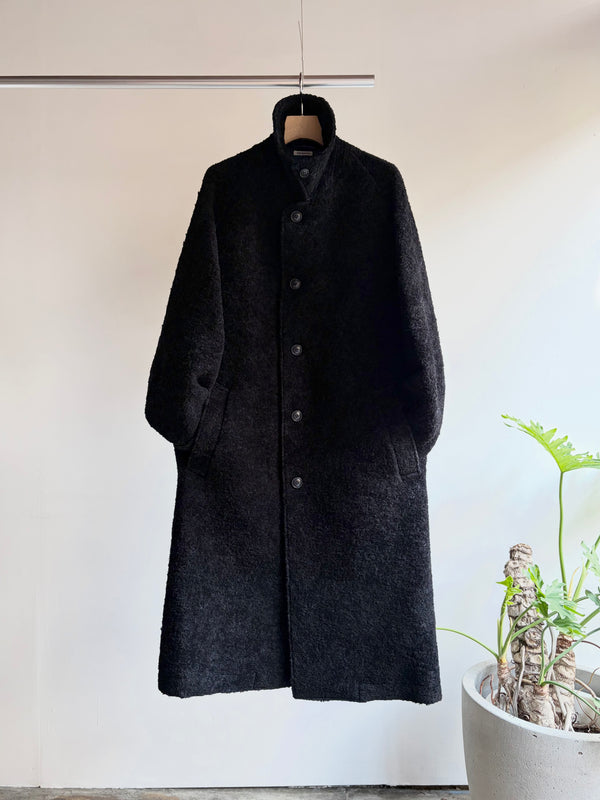 【 BLUE BLUE JAPAN 】ループヤーンフロッキー バルマカンコート / Dark Navy