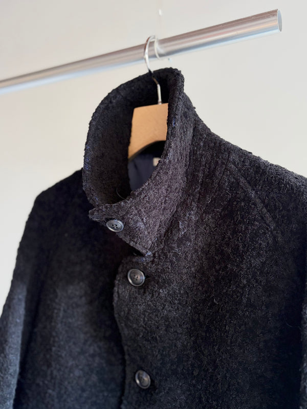 【 BLUE BLUE JAPAN 】ループヤーンフロッキー バルマカンコート / Dark Navy