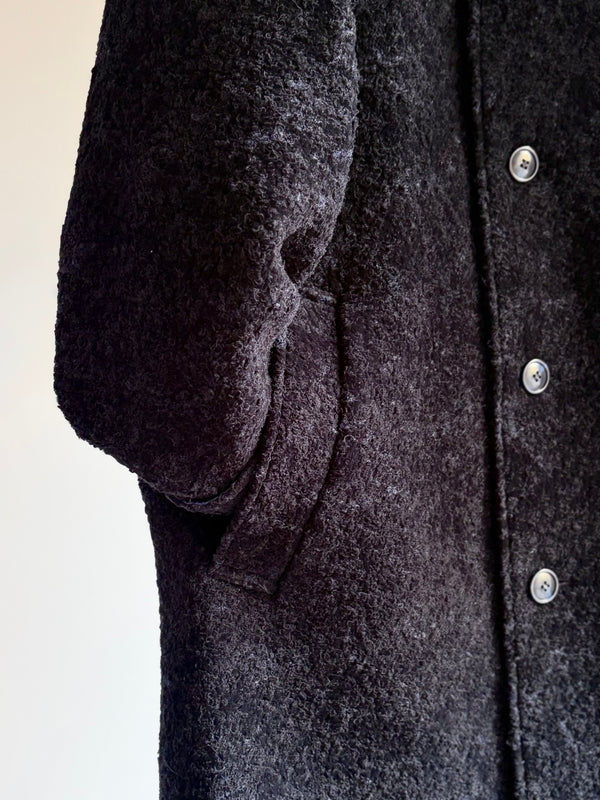 【 BLUE BLUE JAPAN 】ループヤーンフロッキー バルマカンコート / Dark Navy