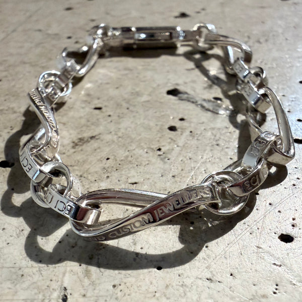【END CUSTOM JEWELLERS】HALF DOME TWISTLINE BRACELET / Silver