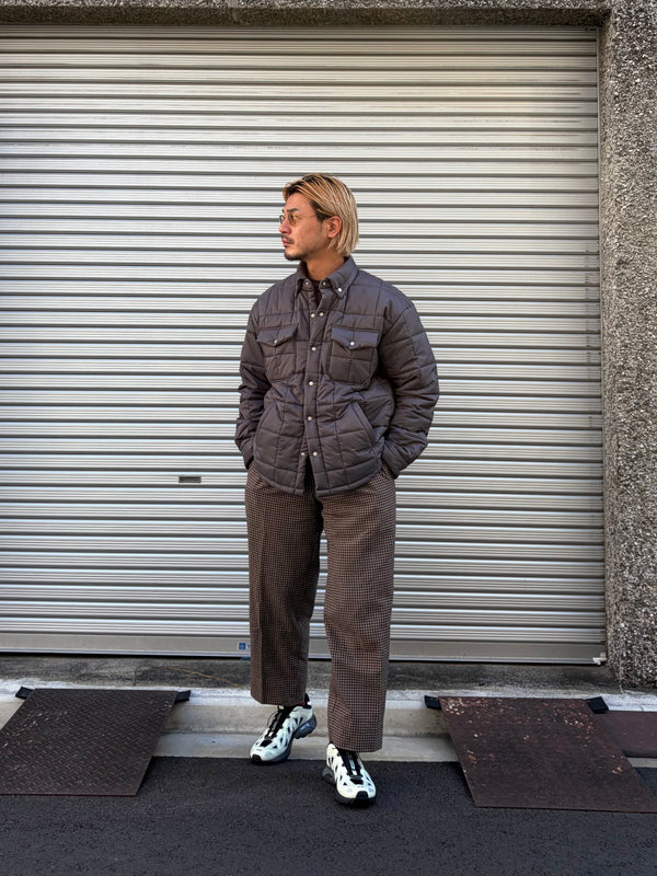 【 UNUSED 】PADDING QUILTED SHIRT / Gray