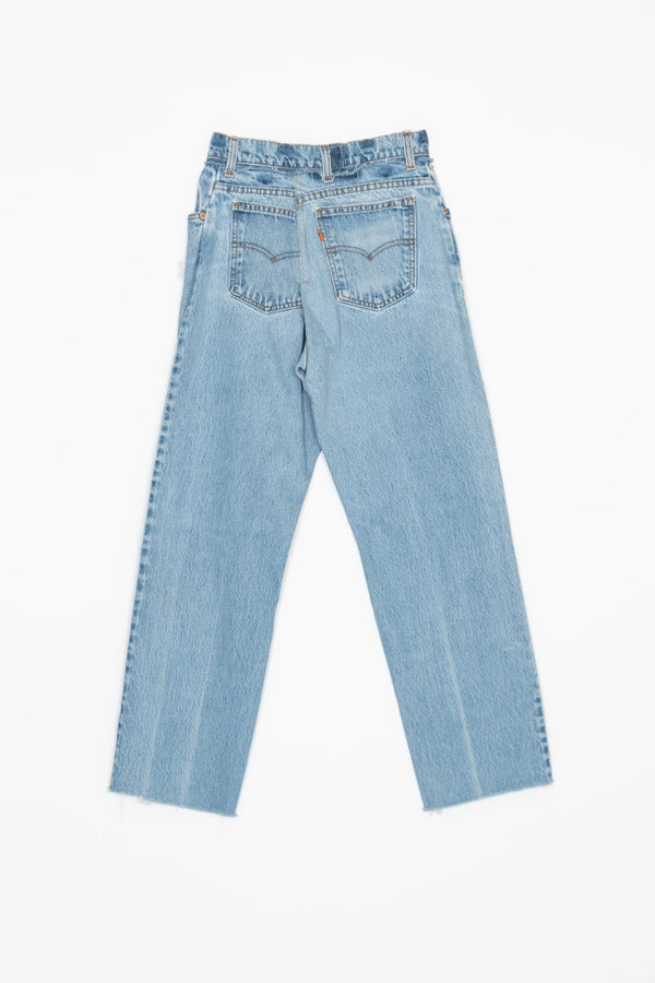 【 RIVER 】LEVIS REMAKE DENIM - BACK TUCK - / White Flower