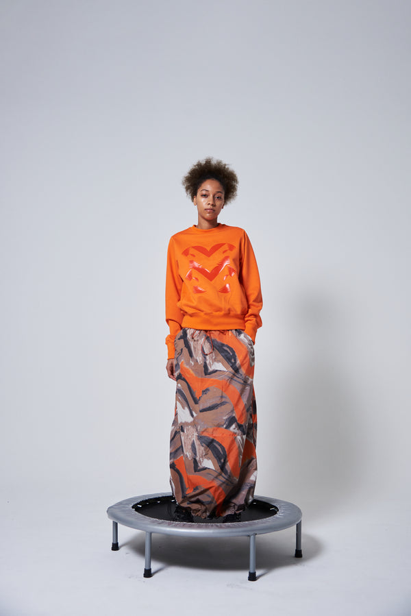 【 KOOKABURRA 】DRAWSTRING SKIRT / Orange