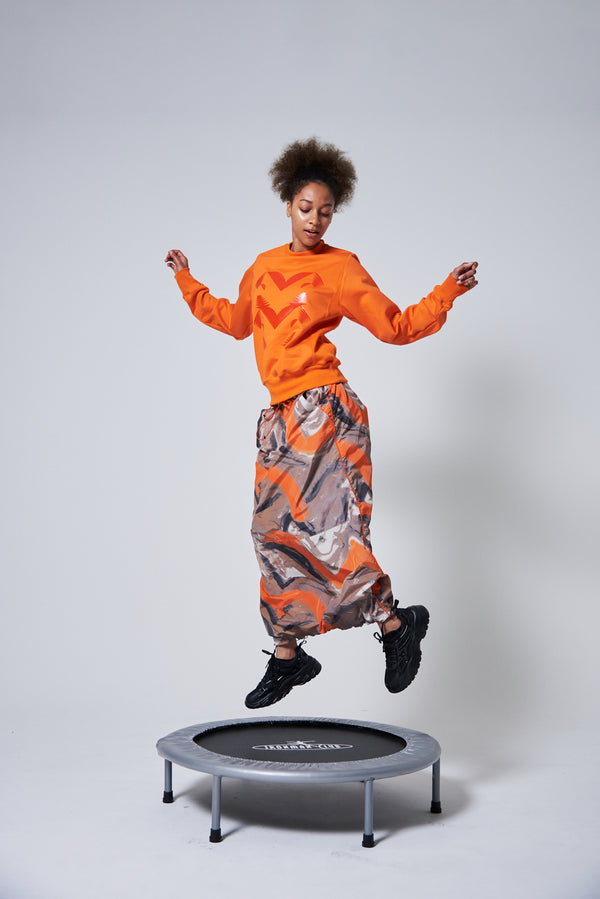 【 KOOKABURRA 】DRAWSTRING SKIRT / Orange