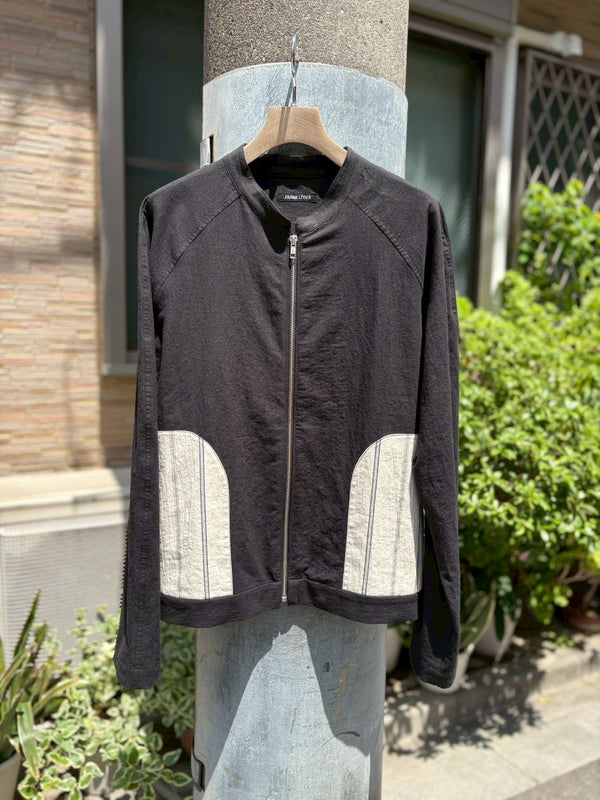 【frank leder / フランクリーダー】WASHED LINEN×COTTON BOMBER JACKET  / Black