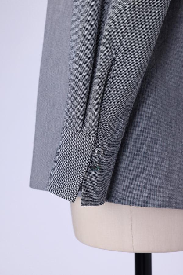 【RURI W. / ルリ】DRY WASHER LOOP BUTTON SHIRT / Gingham