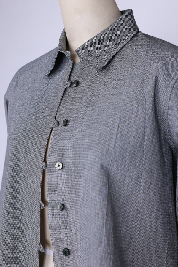 【RURI W. / ルリ】DRY WASHER LOOP BUTTON SHIRT / Gingham