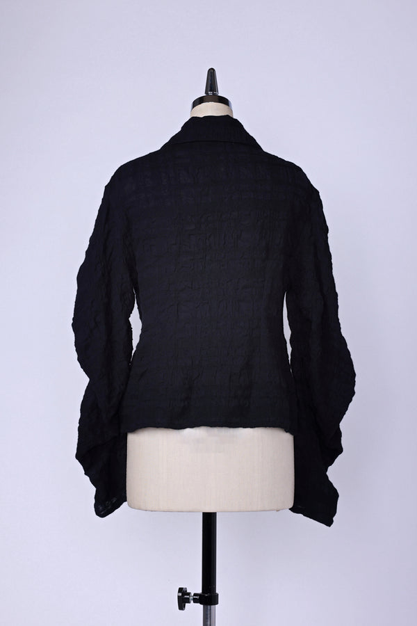【RURI W. / ルリ】W/C WASHER GATHERED BLOUSE / Black