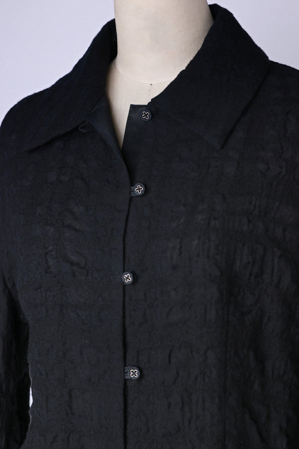 【RURI W. / ルリ】W/C WASHER GATHERED BLOUSE / Black